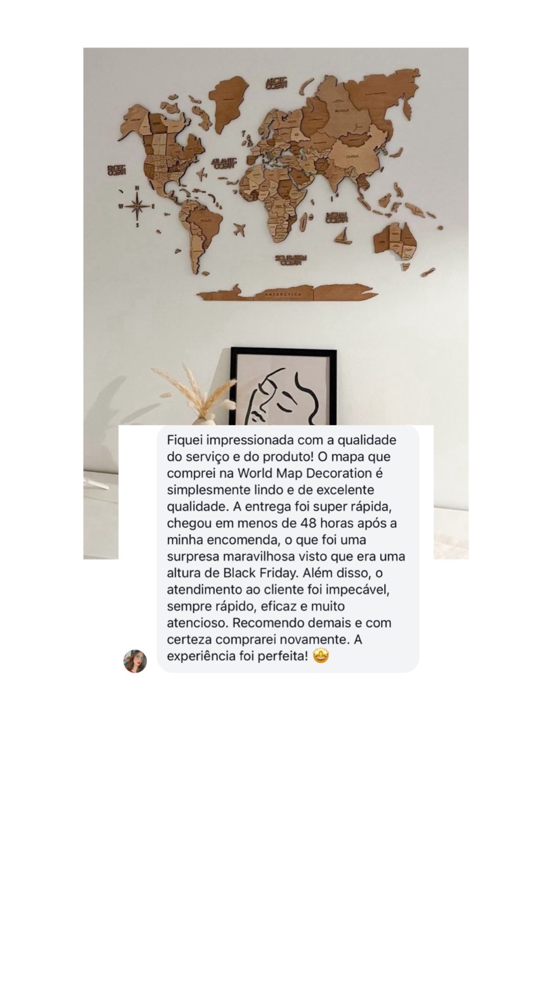 3D Mapa decorativo "Minimalist" em Madeira 100% natural com oferta dos pins com bandeiras de todos os países do mundo!